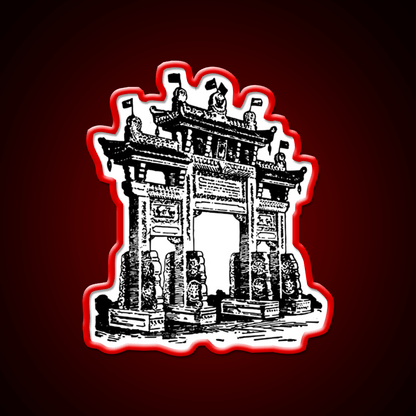 Chinatown Gate Asian Cultural Led Neon Sign Rgb Color - Shineneon