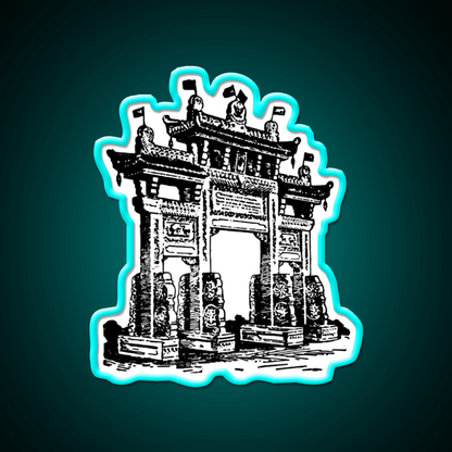 Chinatown Gate Asian Cultural Led Neon Sign Rgb Color - Shineneon
