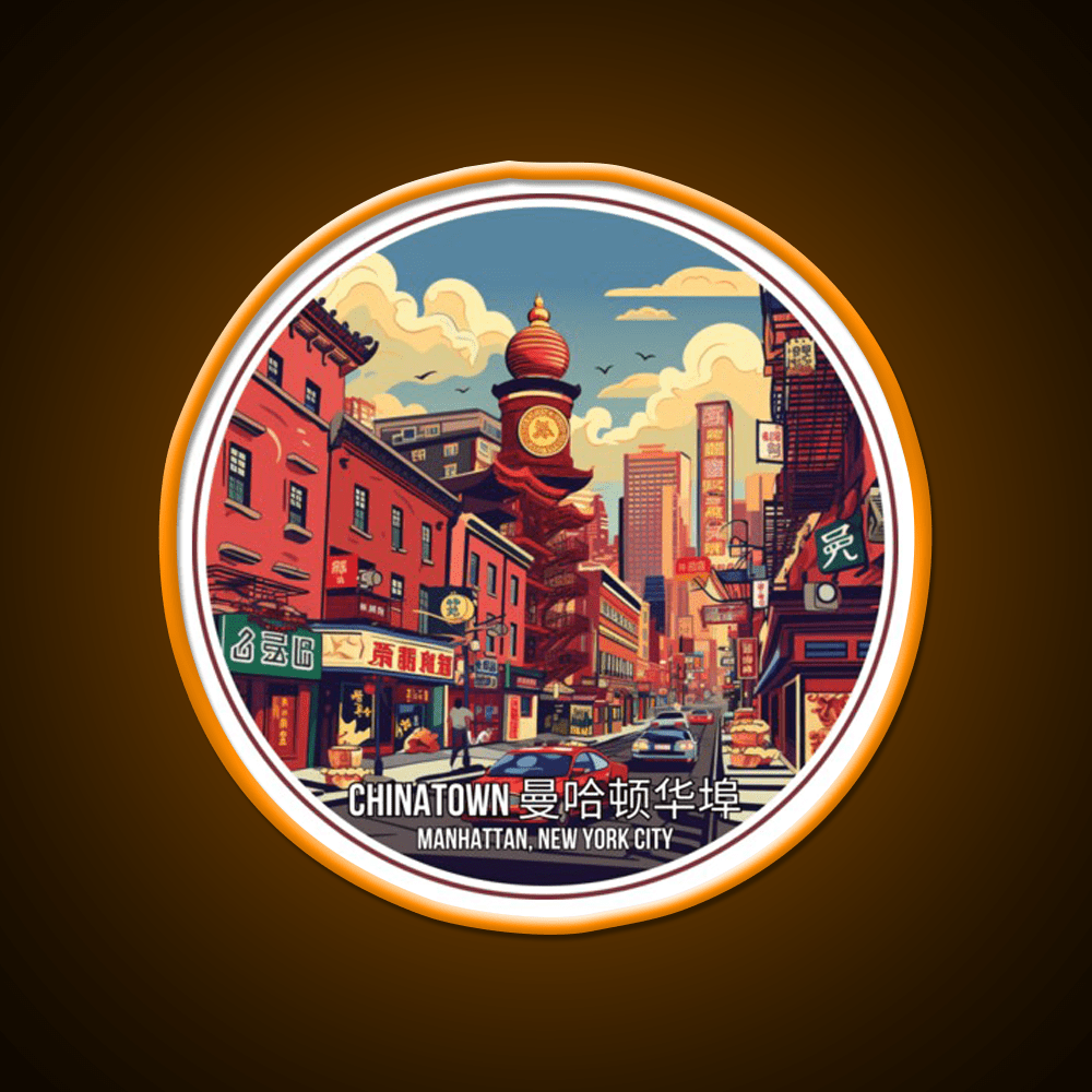 Chinatown Manhattan Nyc Asian Cultural Led Neon Sign Rgb Color - Shineneon