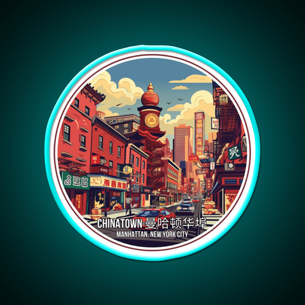 Chinatown Manhattan Nyc Asian Cultural Led Neon Sign Rgb Color - Shineneon