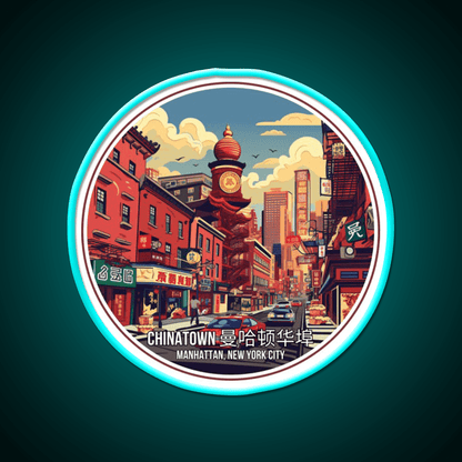 Chinatown Manhattan Nyc Asian Cultural Led Neon Sign Rgb Color - Shineneon