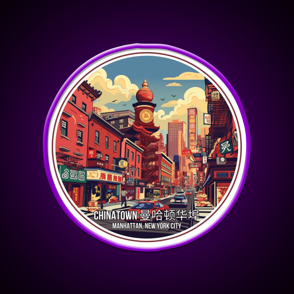 Chinatown Manhattan Nyc Asian Cultural Led Neon Sign Rgb Color - Shineneon