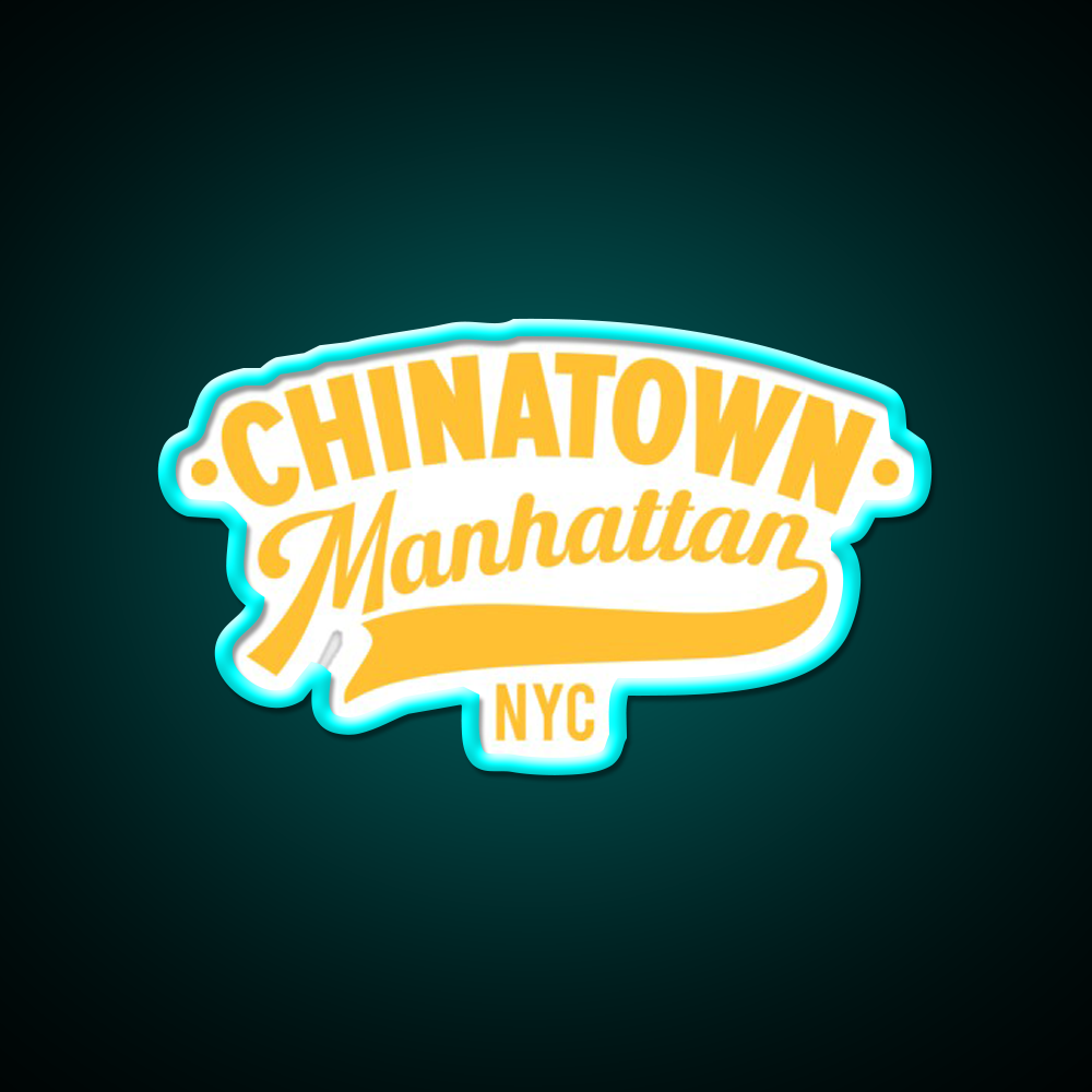 Chinatown Manhattan Where East Meets West Asian Cultural Led Neon Sign Rgb Color - Size and dimension reference