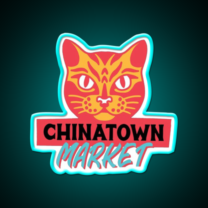 Chinatown Market Asian Cultural Led Neon Sign Rgb Color - Size and dimension reference