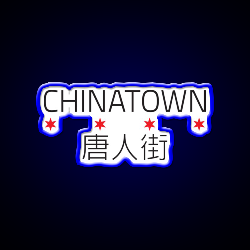 Chinatown Neighborhood Tee Asian Cultural Led Neon Sign Rgb Color - LED neon sign view 5