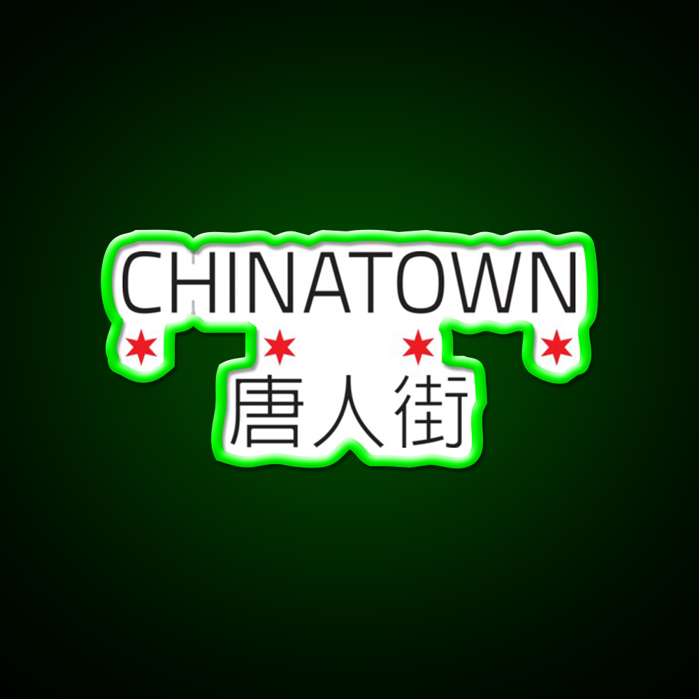 Chinatown Neighborhood Tee Asian Cultural Led Neon Sign Rgb Color - LED neon sign view 8