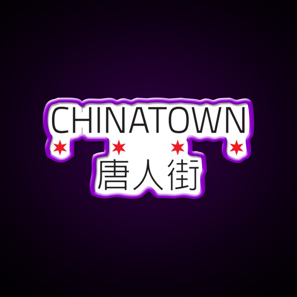 Chinatown Neighborhood Tee Asian Cultural Led Neon Sign Rgb Color - LED neon sign view 9
