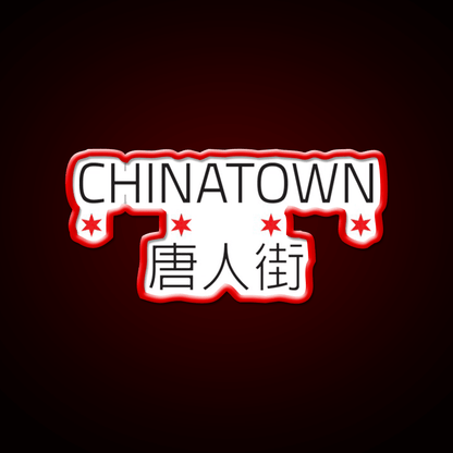 Chinatown Neighborhood Tee Asian Cultural Led Neon Sign Rgb Color - Shineneon