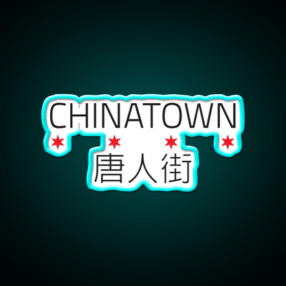 Chinatown Neighborhood Tee Asian Cultural Led Neon Sign Rgb Color - Shineneon