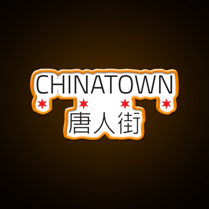 Chinatown Neighborhood Tee Asian Cultural Led Neon Sign Rgb Color - Shineneon