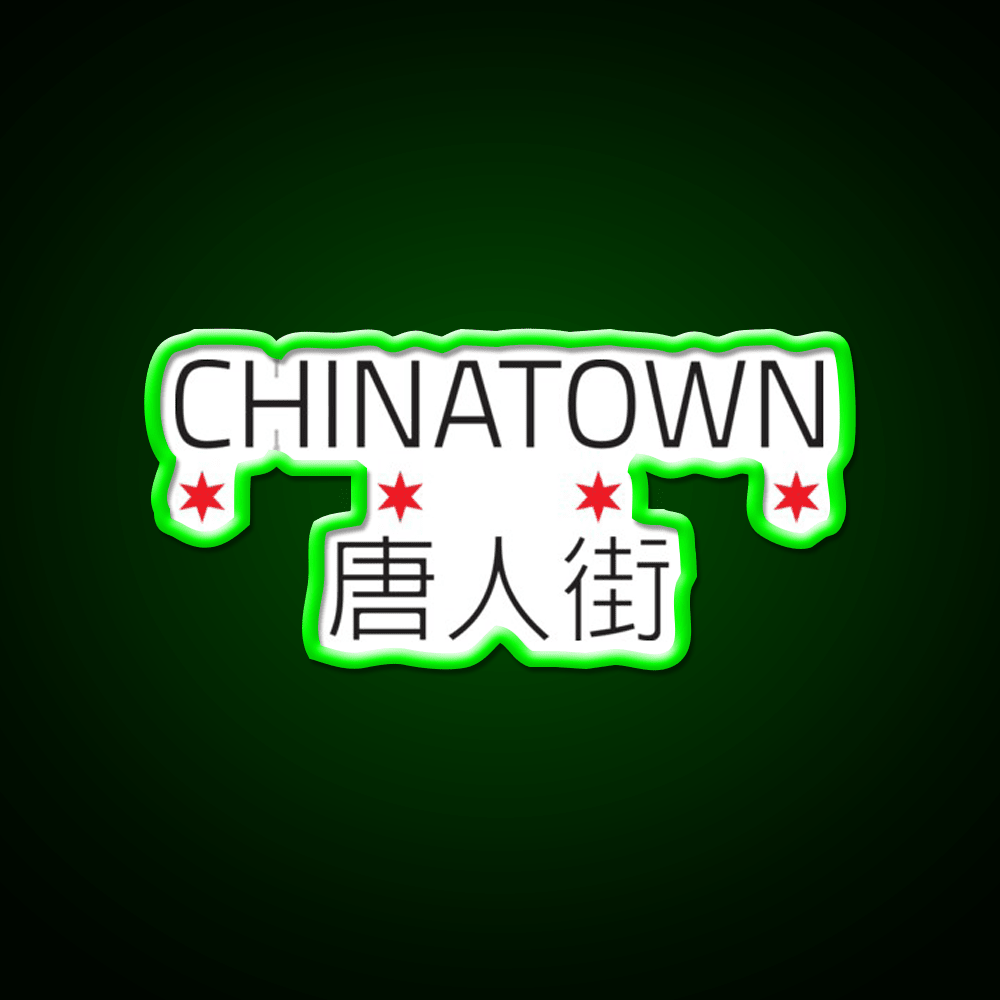 Chinatown Neighborhood Tee Asian Cultural Led Neon Sign Rgb Color - Shineneon