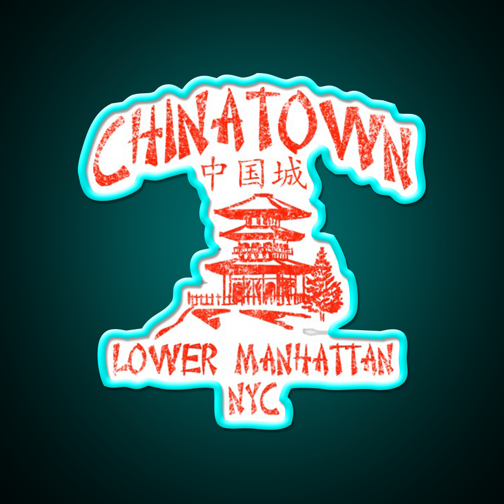 Chinatown Nyc Asian Cultural Led Neon Sign Rgb Color - Size and dimension reference