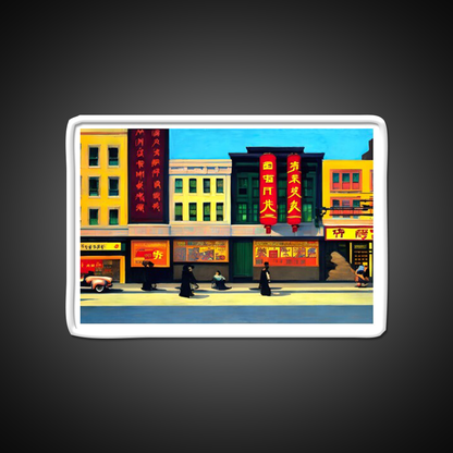 Chinatown Nyc Edward Hopper Style Asian Cultural Led Neon Sign Rgb Color - LED neon sign view 11