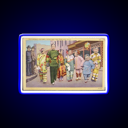 Chinatown San Francisco Antique Postcard Asian Cultural Led Neon Sign Rgb Color - LED neon sign view 5