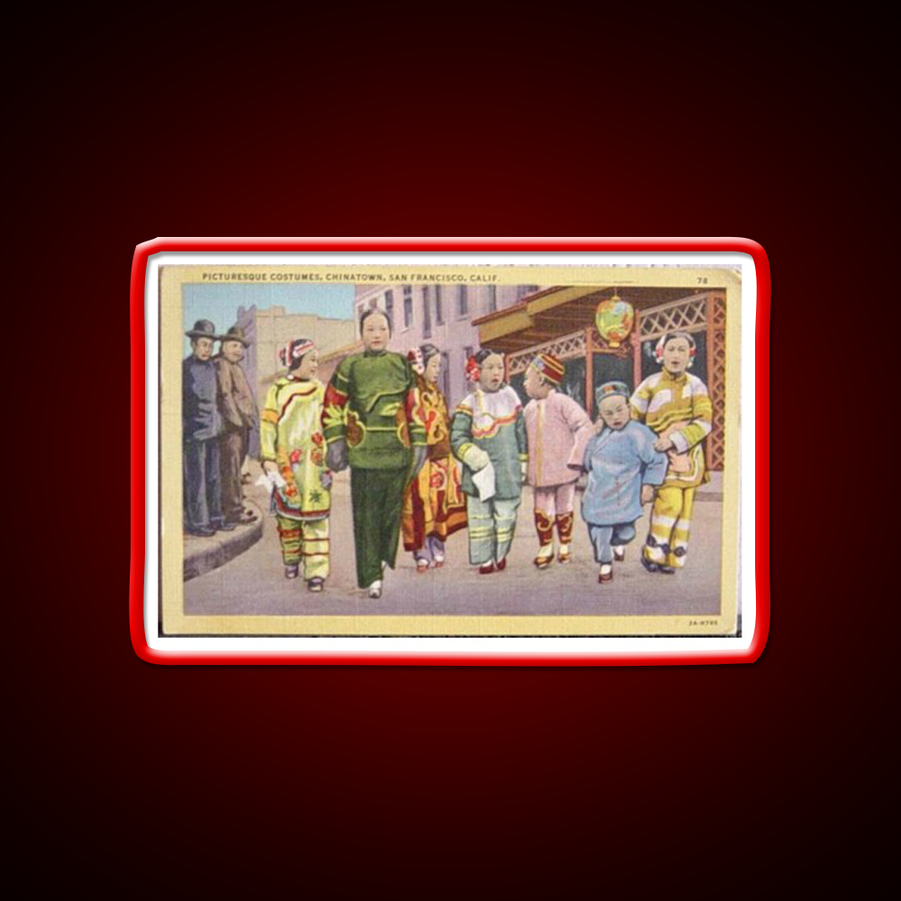 Chinatown San Francisco Antique Postcard Asian Cultural Led Neon Sign Rgb Color - LED neon sign view 10