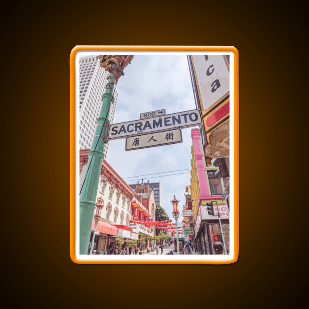 Chinatown San Francisco California Type A Asian Cultural Led Neon Sign Rgb Color - Shineneon