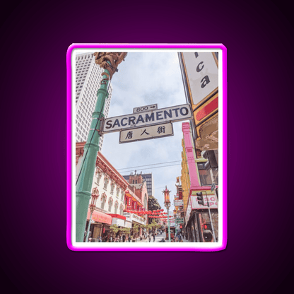 Chinatown San Francisco California Type A Asian Cultural Led Neon Sign Rgb Color - Shineneon