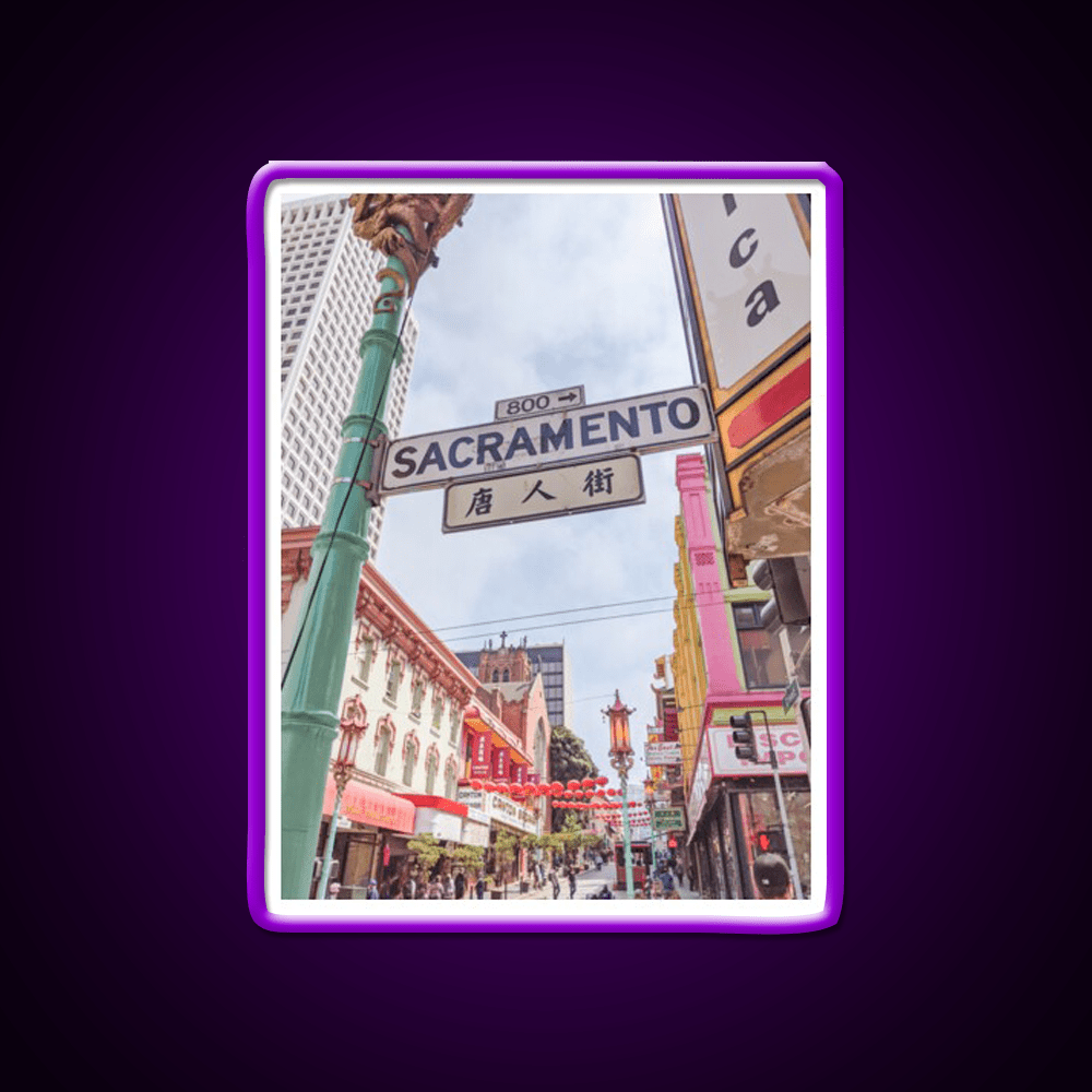 Chinatown San Francisco California Type A Asian Cultural Led Neon Sign Rgb Color - Shineneon