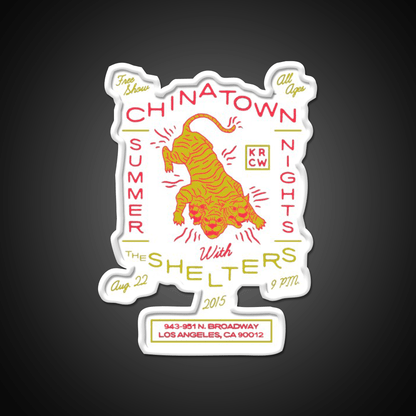 Chinatown Tigers Asian Cultural Led Neon Sign Rgb Color - Shineneon