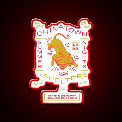 Chinatown Tigers Asian Cultural Led Neon Sign Rgb Color - Shineneon