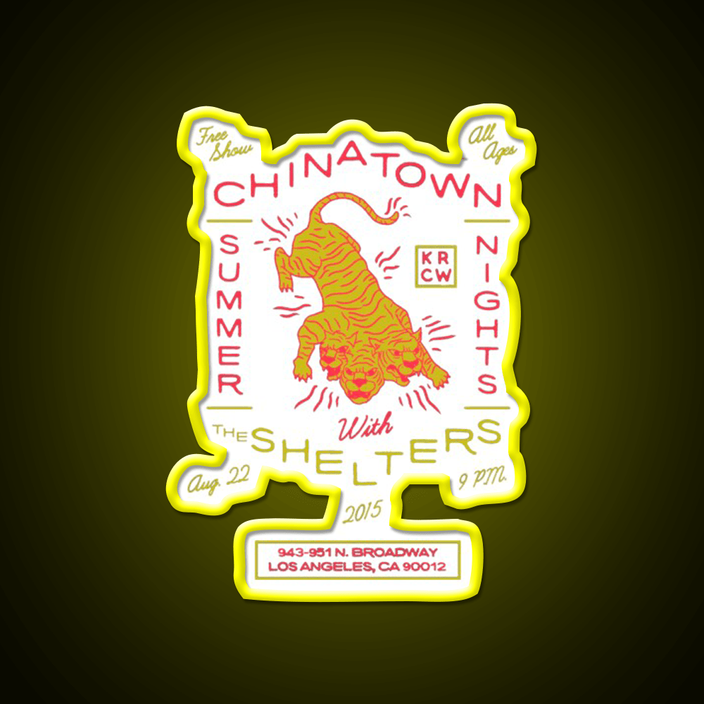 Chinatown Tigers Asian Cultural Led Neon Sign Rgb Color - Shineneon