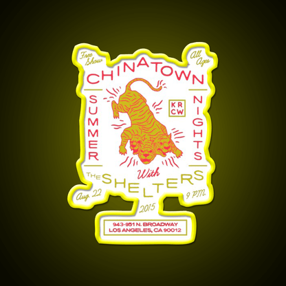 Chinatown Tigers Asian Cultural Led Neon Sign Rgb Color - Shineneon