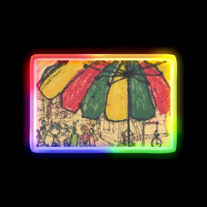 Chinatown Umbrella Asian Cultural Led Neon Sign Rgb Color - LED neon sign close-up detail