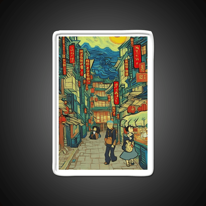 Chinatown Vincent Van Gogh Style Asian Cultural Led Neon Sign Wall Art Rgb Color - Shineneon