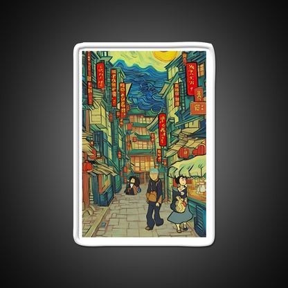 Chinatown Vincent Van Gogh Style Asian Cultural Led Neon Sign Wall Art Rgb Color - LED neon sign view 11