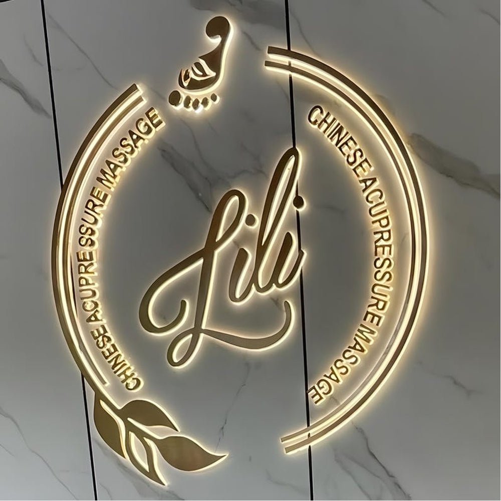 Chinese Acupressure Massage Lili 3D Backlit Channel Letters Led Light Sign - Shineneon