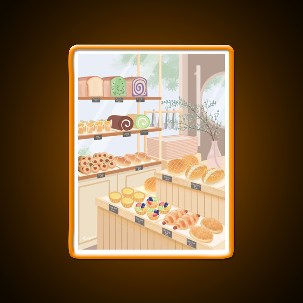 Chinese Bakery Goodies Led Neon Sign Chinese Food Rgb Color