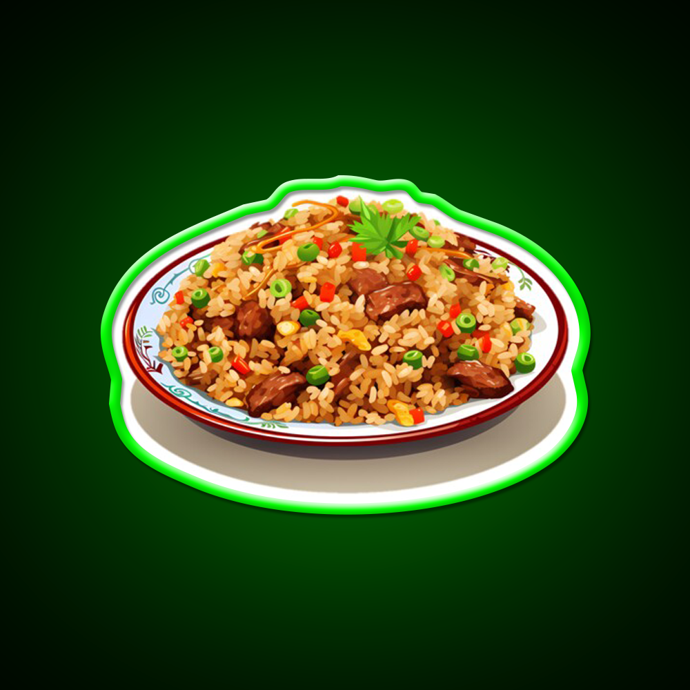 Chinese Beef Fried Rice Led Neon Sign Chinese Food Rgb Color
