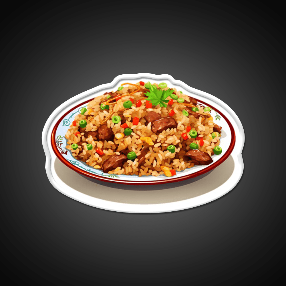 Chinese Beef Fried Rice Led Neon Sign Chinese Food Rgb Color - Shineneon