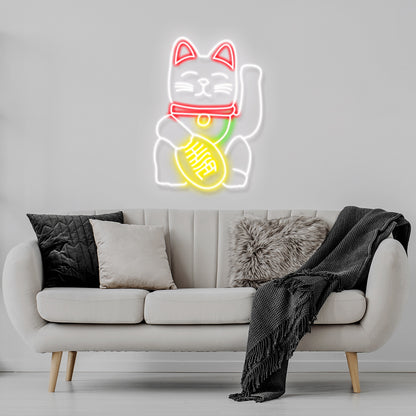 Chinese Cat Led Neon Signs Wall Art Neon Led Sign | Shineneon