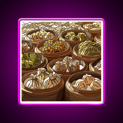 Chinese Dim Sum Dimsum Asian Cultural Led Neon Sign Rgb Color - Shineneon