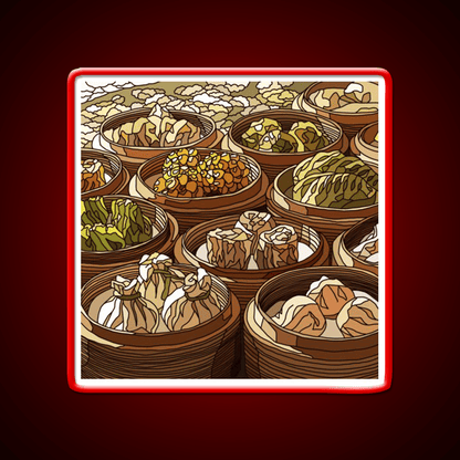 Chinese Dim Sum Dimsum Asian Cultural Led Neon Sign Rgb Color - Shineneon