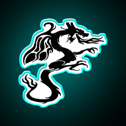 Chinese Dragon Asian Cultural Led Neon Sign Rgb Color - Size and dimension reference