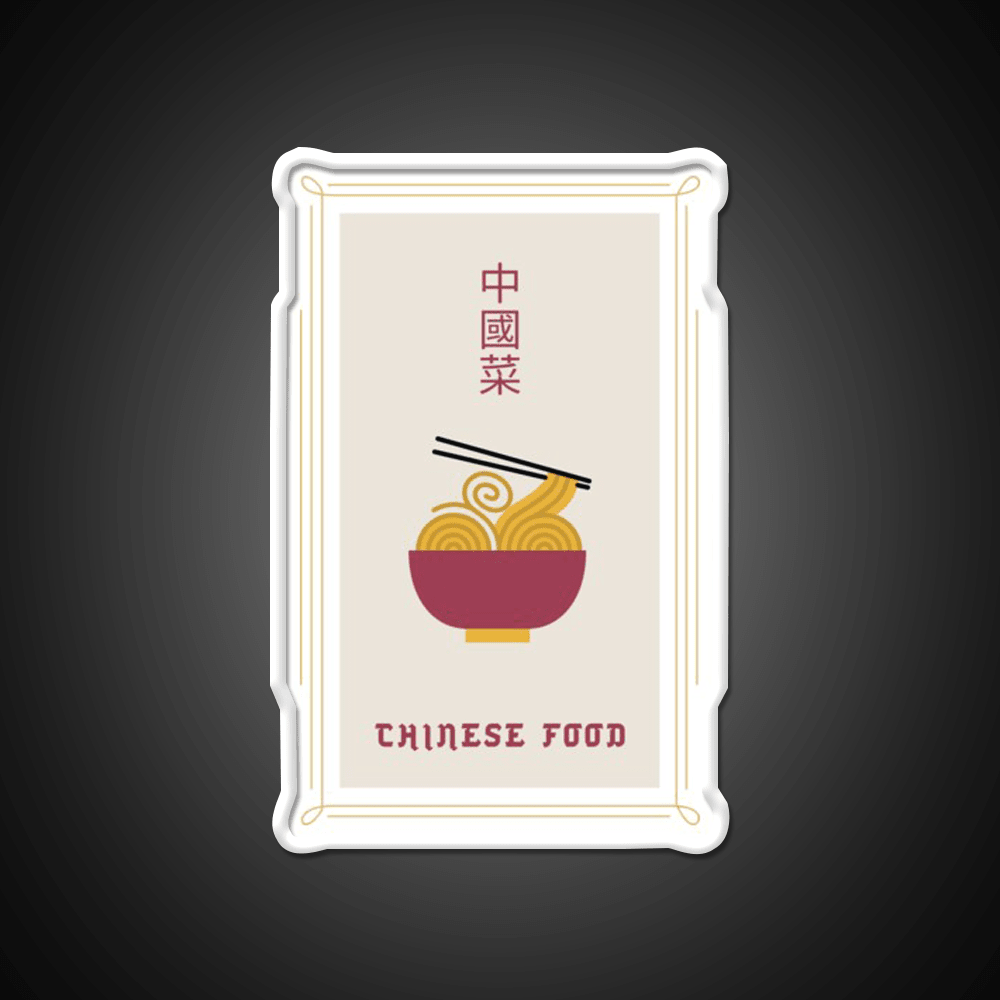 Chinese Food Basic Ironic Tee Led Neon Sign Chinese Food Rgb Color - Shineneon