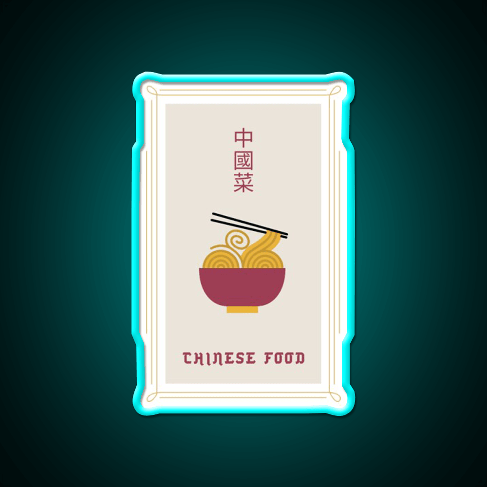Chinese Food Basic Ironic Tee Led Neon Sign Chinese Food Rgb Color - Shineneon