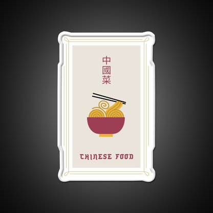 Chinese Food Basic Ironic Tee Led Neon Sign Chinese Food Rgb Color