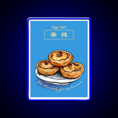 Chinese Food Dim Sum Egg Tart Led Neon Sign Chinese Food Rgb Color