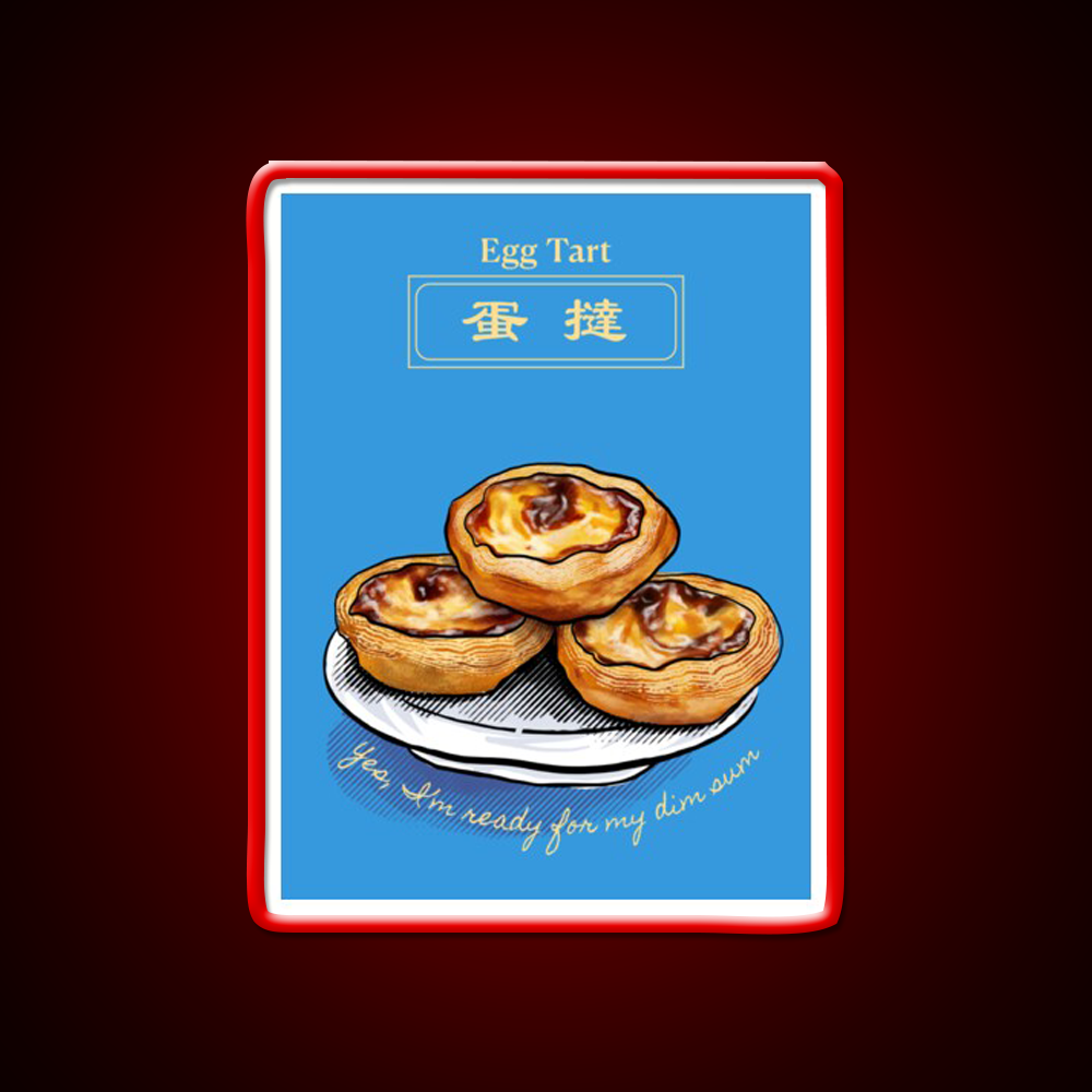 Chinese Food Dim Sum Egg Tart Led Neon Sign Chinese Food Rgb Color