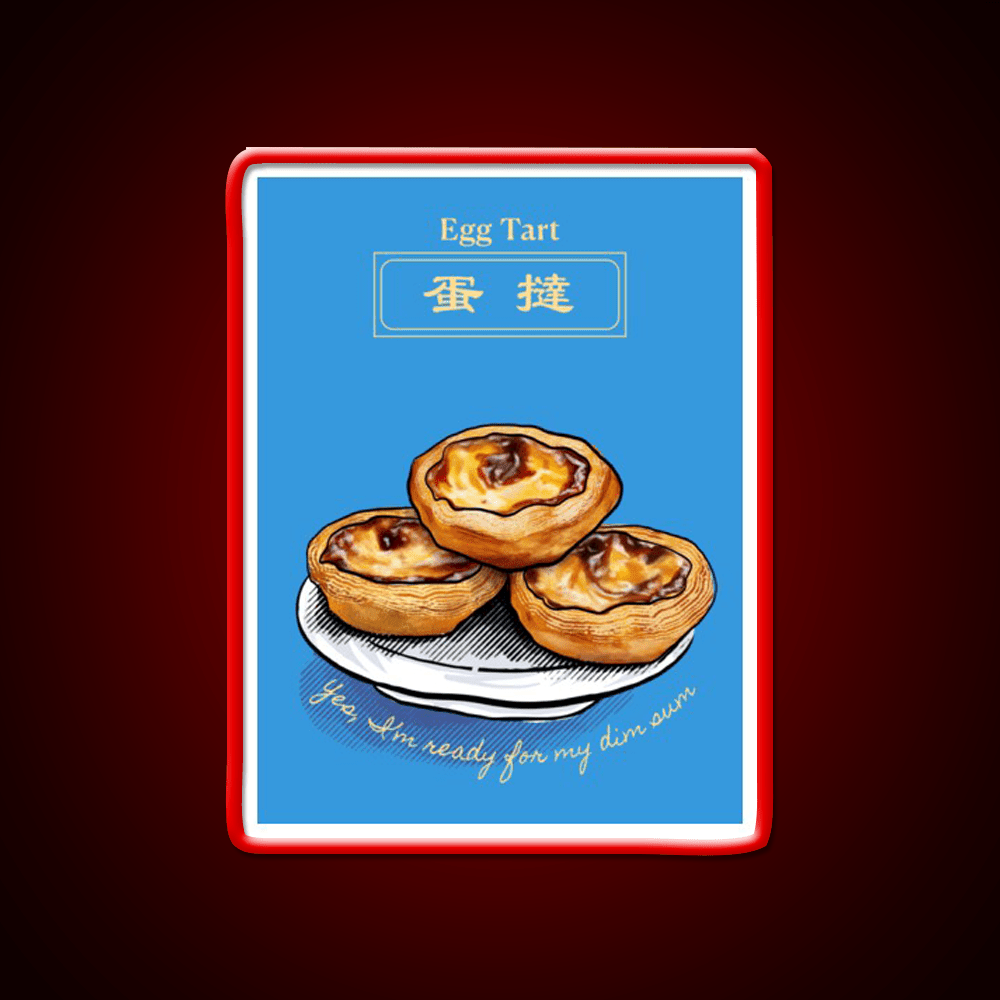 Chinese Food Dim Sum Egg Tart Led Neon Sign Chinese Food Rgb Color - Shineneon