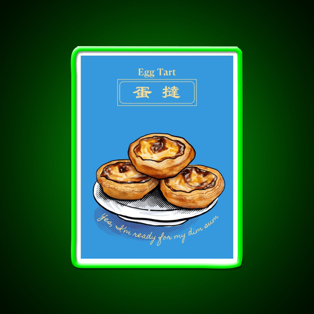Chinese Food Dim Sum Egg Tart Led Neon Sign Chinese Food Rgb Color - Shineneon
