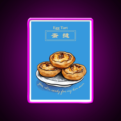 Chinese Food Dim Sum Egg Tart Led Neon Sign Chinese Food Rgb Color - Shineneon