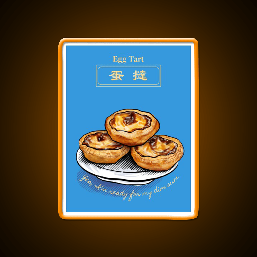 Chinese Food Dim Sum Egg Tart Led Neon Sign Chinese Food Rgb Color - Shineneon