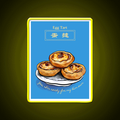 Chinese Food Dim Sum Egg Tart Led Neon Sign Chinese Food Rgb Color