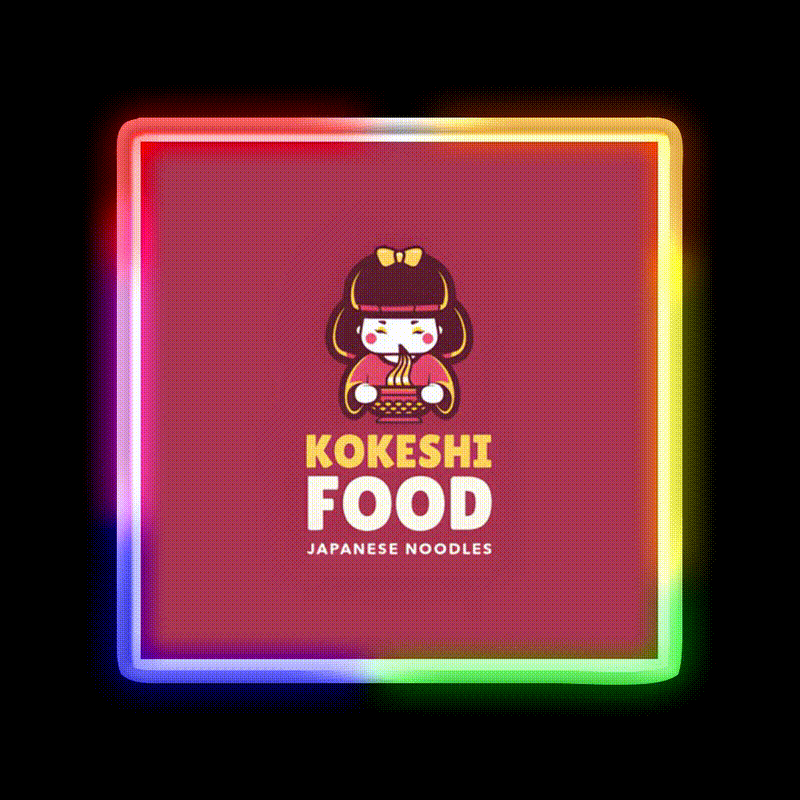 Chinese Food Led Neon Sign Chinese Food Rgb Color