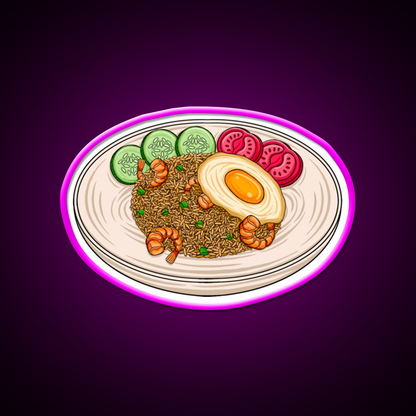 Chinese Food Led Neon Sign Chinese Food Wall Art Rgb Color