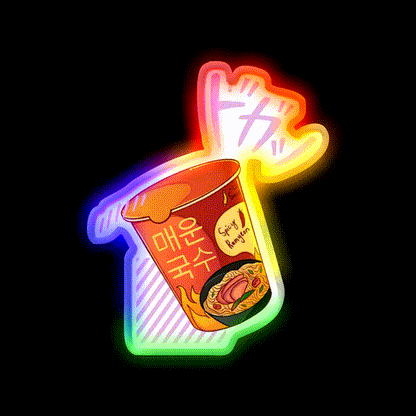 Chinese Food Spicy Ramyeon Led Neon Sign Chinese Food Rgb Color